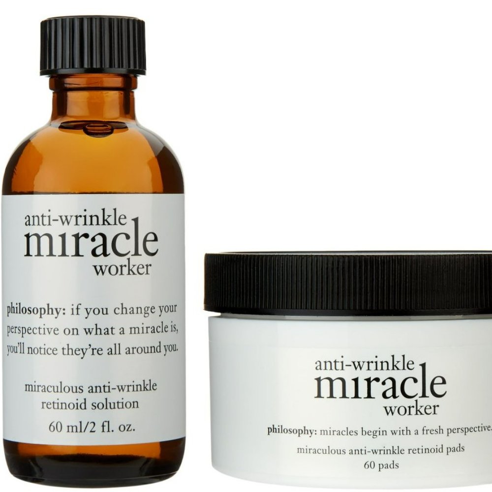 philosophy anti-wrinkle miracle worker retinoid pads and solution